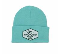 DRESSED IN MUSIC PLAY WITH ME Surf Monkey Hemmed Beanie for Men/Women One Size, Mint, One Size