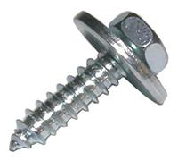 Dresselhaus Combi-Tapping Screws - Z2-c, According to DIN 7976 with Hex Head, Captive Washers, Form B DIN 6903 and 6901, 6.3 x 16 mm, 100 pcs, Galvanized galvanasiert