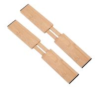 Dresser Drawer Organizers, Kitchen Drawer Dividers - 2 Pieces Wooden Expandable Drawer Organization Dividers,Adjustable Organization Dividers for Bedroom