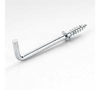 Dresser Hooks 32mm Chrome Plated Screw in Dresser Hooks Cup Hook L Shape Hanging Hanger L Screw Hooks for Hanging Party Celebration Light Strings Pack of 25.