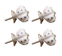 Dresser Knobs 4Pcs Ceramic Single Hole Knobs Retro Drawer Cabinet Wardrobe Shoe Cabinet Door Pulls No. 3 Ball Orchid