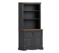 Dresser Small 2 Door Sideboard Charcoal Mexican Solid Wood Pine Wooden