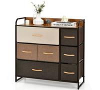 Dresser Storage 3-Tier Organizer Tower w/ 7 Drawers & Wooden Top Chest