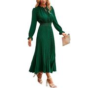 Dresses for Women UK Maxi Long Sleeve Flowy Wedding Guest Dress Evening Plus Size Summer African Breastfeeding Office Bohemian Dresses for Women UK Black Plus Size Sun White Dark Green,S