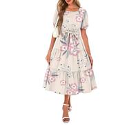 Dresses for Women UK Party Dress Linen Elegant Wear Sexy Maxi Summer Dresses for Women UK Elderly Ladies White Evening Dress Next Women's Occasion Weddings, Pink L