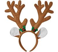 dressforfun 303429 Reindeer Antlers Headband, little Bells and Fir Trees, with Ears, light brown