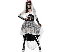 Womens Costume Zombie Skeleton Bride Corpse Fancy Dress Carnival Halloween