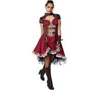 dressforfun 900483 - Women's Costume Steampunk Noblewoman, Satin dress with multi-layer Skirt (M | No. 302296)