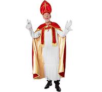 dressforfun 900840 Father Christmas Costume, Saint Nicholas Costume, Bishop Christmas Outfit Set with Cape, Hat and Gloves - different sizes - (L | no. 303455)