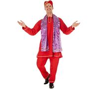 dressforfun Men’s Indian Costume | Lovely buttoned tunic | Comfortable trousers with elastic band | includes scarf and turban (L | no. 301027)