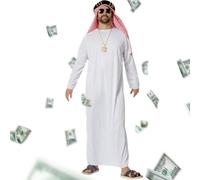 Fancy Dress Costume Men's Sheikh Dress Up Party Outfit Festival Costumes