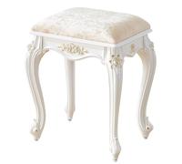 Dressing Chair with Padded Seat and Carved Decorations, Suitable for Dining Rooms, Living Rooms, Bedrooms and Piano Areas