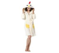 Dressing Gown Animal Fluffy Hoodie Bathrobes Housecoats Lightweight for Unisex Adults Rooster for L