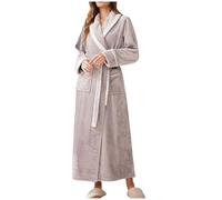 Dressing Gown for Women UK Clearance Fluffy Bath Robes for Women Ladies Flannel Super Soft Bathrobe Winter Cozy Plush Fleece Bath Robe Full Length Dressing Gown Warm Loungewear Gifts for Her