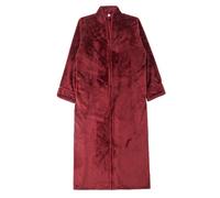 Dressing Gown Men Full Zip Fluffy Robes Super Soft Big and Tall Full Length Plush Fleece Long Robe Warm Cosy Loungewear Nightwear Couple Bathrobe V Neck Warm Winter Flannel Housecoats Sale Clearance