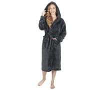 Dressing Gown Premium Super Soft & Cosy Long Bathrobe Housecoat MONHOUSE Black L
