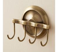 Dressing-Gown Towel Hook 4 Hooks Antique Brass Wall Mounted