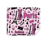 Dressing Lady France Eiffel Tower Pink Phone Screen Cleaner Glasses Cleaning Cloth 2pcs Suede Fabric