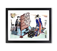 Dressing Room By Utagawa Kunisada Asian Japanese Framed Print | A2 Black Framed Wall Art | Ready to Hang | Asian Nature Picture | Living Room Bedroom Lounge Office