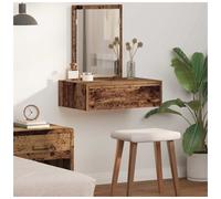 Dressing Table 60x40x70cm Modern Matte Old Wood Engineered Wood 1 Drawer Mirror