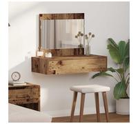 Dressing Table 83x40x70cm Old Wood Engineered Wood Vanity with Mirror & Storage