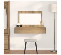 Dressing table Artisan oak 100x40x70cm Engineered wood Matte frame Mirror Draws