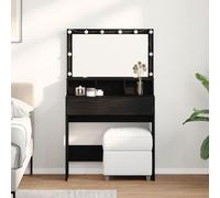 Dressing Table Black oak Particle board Berkfield Home Multi One Size