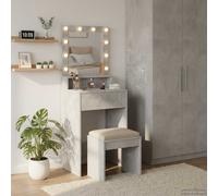 Dressing Table Concrete Grey 50 x 41 x 135 cm Engineered Wood