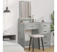 Dressing table Concrete grey 50x41x140cm Engineered wood Mirror Drawers Stylish