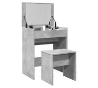 Dressing Table Concrete Grey 60x40x113.5cm Engineered Wood Modern Drawers Slim.