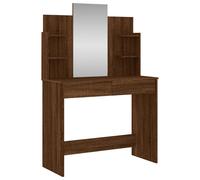 (brown oak) vidaXL Dressing Table with Mirror Dressing Room Cosmetic Table Vanity Table