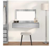 Dressing Table Grey Sonoma 100x40x70cm EngineeredWood Vanity with Mirror Storage