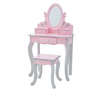 Dressing Table Kids Girls Vanity Set Mirror & Stool Pink by Teamson Kids