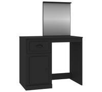 Dressing Table Makeup Vanity with Mirror Black Engineered Wood vidaXL