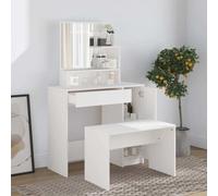 Dressing Table Set White 86.5x35x136 cm