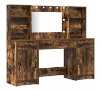 vidaXL Dressing Table Set with Drawer 3 pcs Smoked Oak Engineered Wood