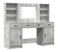 vidaXL Dressing Table Set with Drawer 3 pcs Smoked Oak Engineered Wood