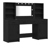 vidaXL Dressing Table Set with Drawer 3 pcs Smoked Oak Engineered Wood