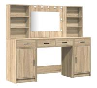 vidaXL Dressing Table Set with Drawer 3 pcs Sonoma Oak Engineered Wood