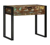 Dressing Table Solid Mango Wood Brown 90x50x75cm Industrial with Mirror Drawers
