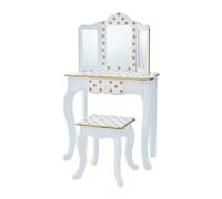 Dressing Table Vanity Set w/ Mirror & Stool Polka Dots TD-11670M by Teamson Kids