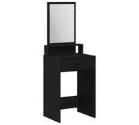 Dressing Table White Engineered Wood 50 x 41 x 140 cm LED Mirror with Drawer and