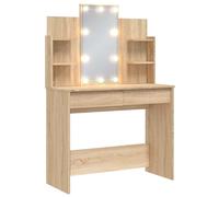 Dressing Table with LED Lights Makeup Table Vanity Desk Cosmetic Table vidaXL