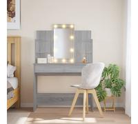 Dressing Table with LED Lights, Mirror, & 2 Drawers, Makeup Desk Vanity Tables