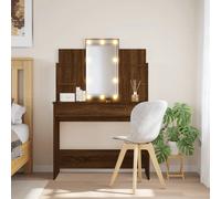 Dressing Table with LED Lights, Mirror, & 2 Drawers, Makeup Desk Vanity Tables