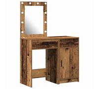 Dressing Table with LED Strip Lights 2 pcs Engineered wood Modern Vanity vidaXL