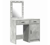 Dressing Table with LED Strip Lights 2 pcs Engineered wood Modern Vanity vidaXL