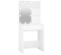 Dressing Table with LED White Bedroom Makeup Vanity Desk Cosmetic vidaXL