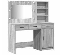 Dressing Table with Mirror Lights 2 pcs Engineered Wood LED Vanity Room vidaXL