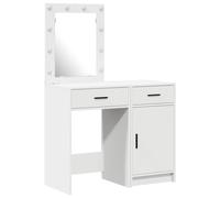 Dressing Table with Mirror Lights 2 pcs Engineered Wood Modern Vanity vidaXL